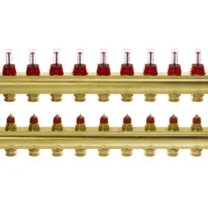 კოლექტორების კომპლექტი ხარჯმზომებით 11+11 Danfoss