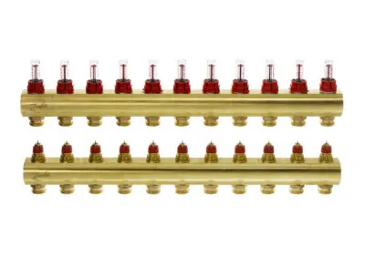 კოლექტორების კომპლექტი ხარჯმზომებით 11+11 Danfoss