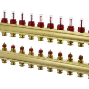 კოლექტორების კომპლექტი ხარჯმზომებით 11+11 Danfoss