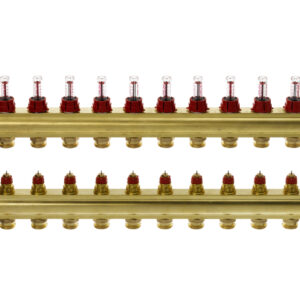 კოლექტორების კომპლექტი ხარჯმზომებით 12+12 Danfoss