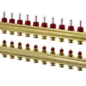 კოლექტორების კომპლექტი ხარჯმზომებით 12+12 Danfoss