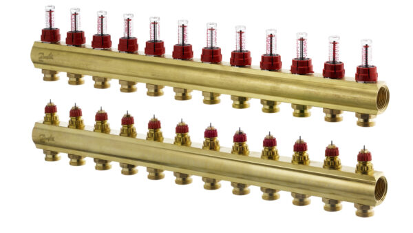 კოლექტორების კომპლექტი ხარჯმზომებით 12+12 Danfoss