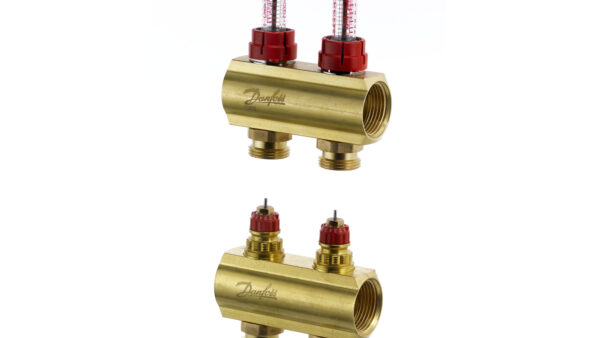 კოლექტორების კომპლექტი ხარჯმზომებით 2+2 Danfoss