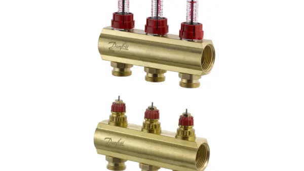 კოლექტორების კომპლექტი ხარჯმზომებით 3+3 Danfoss