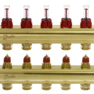 კოლექტორების კომპლექტი ხარჯმზომებით 5+5 Danfoss