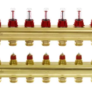 კოლექტორების კომპლექტი ხარჯმზომებით 7+7 Danfoss