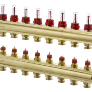 კოლექტორების კომპლექტი ხარჯმზომებით 8+8 Danfoss