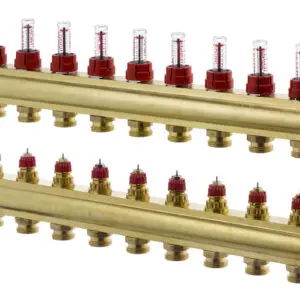 კოლექტორების კომპლექტი ხარჯმზომებით 9+9 Danfoss