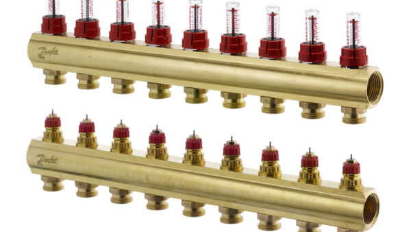 კოლექტორების კომპლექტი ხარჯმზომებით 9+9 Danfoss