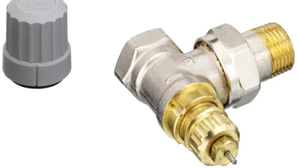 RA-FN რადიატორის სარქველი კუთხის მიწოდების 1/2” Danfoss