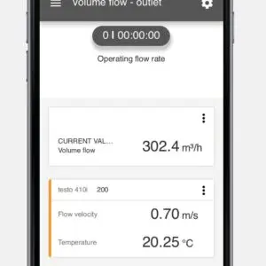 Testo 410i ანემომეტრი App