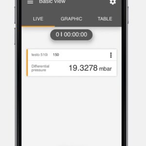 app-screen-testo-510i-pressure-en Testo 510i დიფერენციალური წნევის საზომი ხელსაწყო App