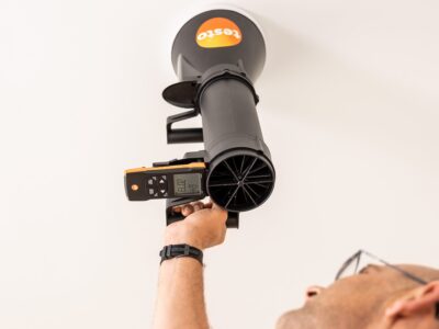 Testo 417 ანემომეტრის კომპლექტი საზომი ძაბრით