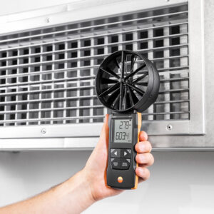 Testo 417 ანემომეტრის კომპლექტი საზომი ძაბრით