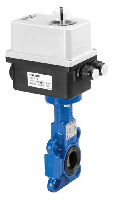 VFY-WA DN80 24V on-off პეპელა სარქველი მოტორიზებული Danfoss